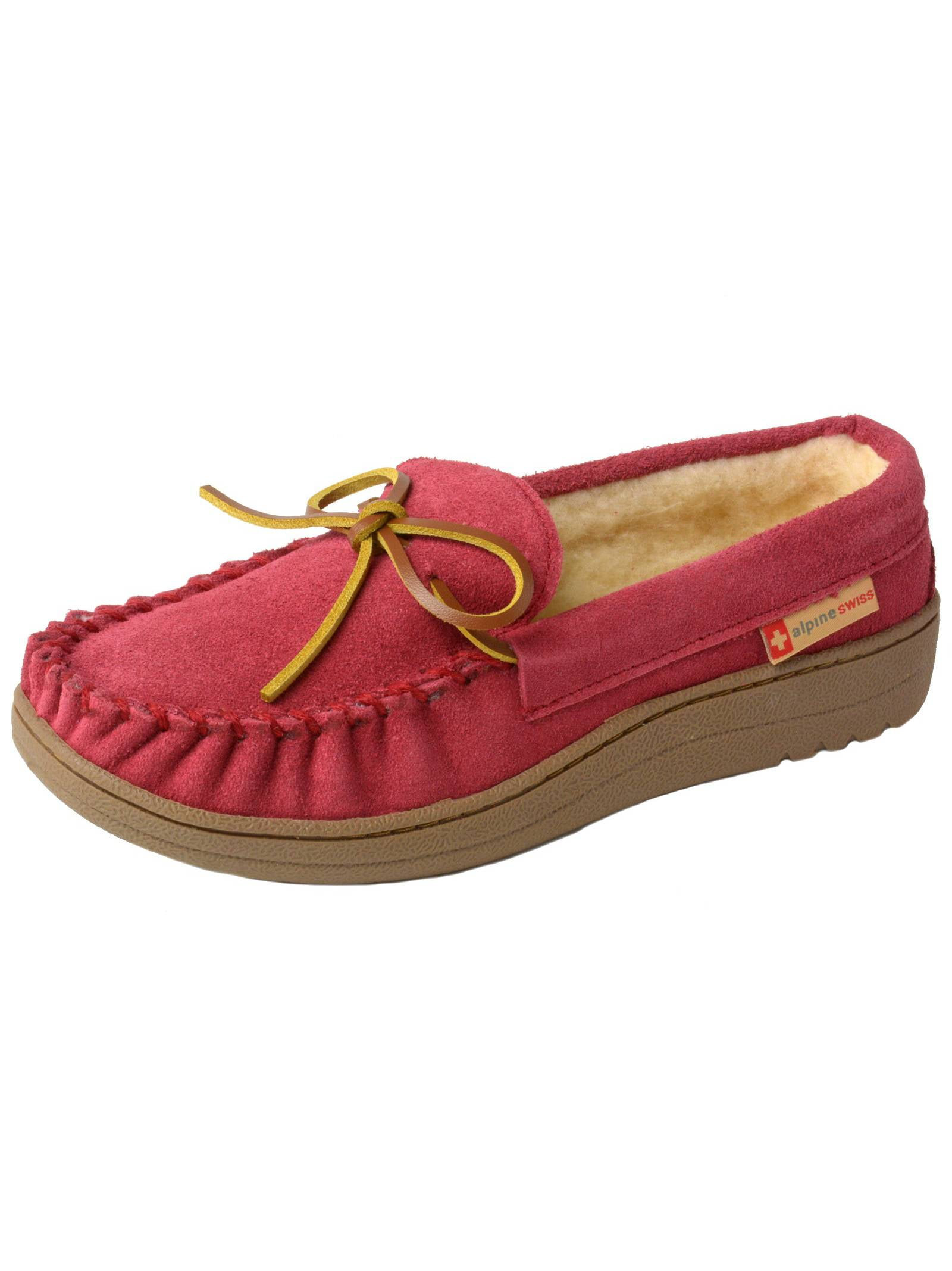 Alpine Swiss Alpine Swiss Sabine Womens Suede Shearling