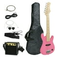 thumbnail image 6 of Zeny 30" Kids Electric Guitar With 5w Amp & Extra Whole Guitar Combo Accessory Kit Pink, 6 of 9