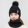 thumbnail image 3 of Spencer Women's Soft Warm Knit Hat, Scarf & Glove Set, Black, 2-Piece, 3 of 6