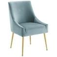 thumbnail image 3 of Pemberly Row 34" Modern Velvet Dining Chair in Light Blue (Set of 2), 3 of 4