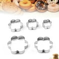 thumbnail image 5 of Flower Shapoed Biscuit Cutter Set 5 Pieces Floral Geometric Cookie Cutter Professional Baking Dough Tools Kit for Valentines Holiday Kitchen Baking (1.57",1.97", 2.36", 2.76", 3.15") Flower, 5 of 5