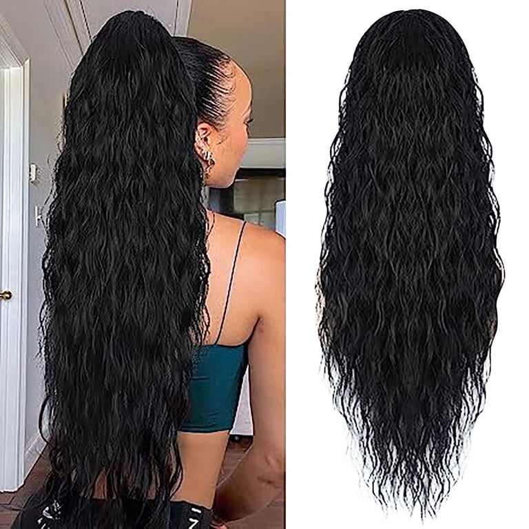LEHOZIHEQ Clearance Wavy Curly Ponytail Extension, 24 Inch 