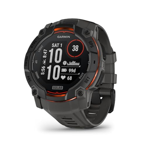 Garmin Instinct® 3 45mm, AMOLED Display, Rugged Outdoor GPS Smartwatch, Metal-Reinforced Bezel, Built-in Flashlight, Up to 18 Days of Battery Life, Neo Tropic