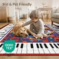 thumbnail image 4 of ODIKA Music Note Cd Guitar Motifs Piano Keyboard Border Disc Shape for Home Office, Gaming Room, Under Desk, Non-Slip Chair-Friendly, 4 of 7