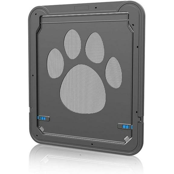 Pet Door Lockable Abs Plastic Pet Cat Dog Screen Door Security Flap Door Animal Dog Tunnel Flap Puppy Dog Cat Gate 1Pcs