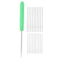 thumbnail image 1 of Uxcell Doll Hair Rooting Kit, 0.6mm/0.8mm Doll Hair Rerooting Knitting Needles with Plastic Awls Doll Wig Tool for Doll Hair Making Supplies DIY Crafts Replacement Accessories, Green, 1 of 6
