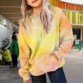 thumbnail image 2 of YunPes Girls Sweatshirt Winter Tie Dye Retro Print Sweatshirt Long Sleeve Comfortable Cute Sweatshirt Zip up Hoodie, 2 of 7