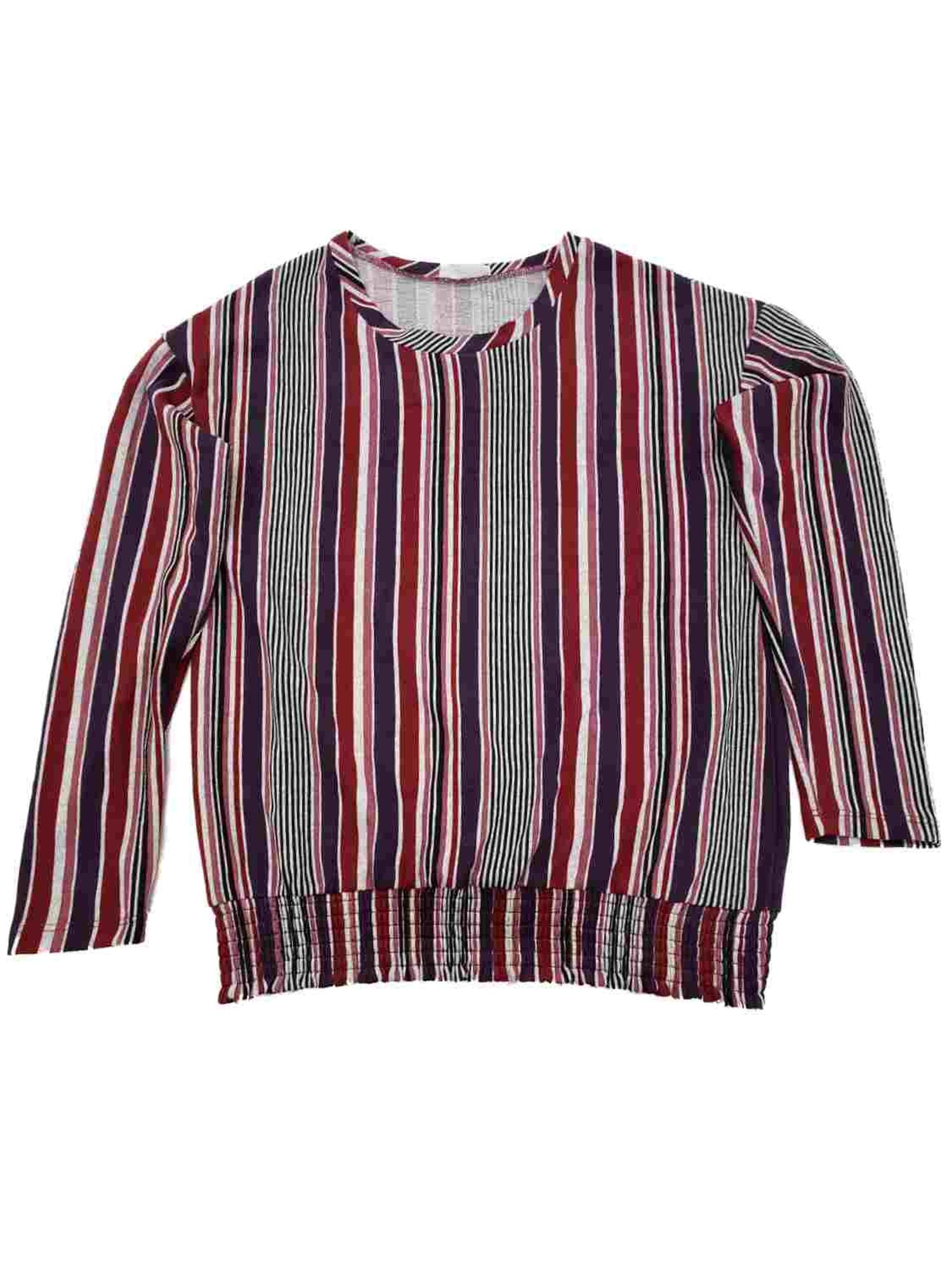 burgundy striped shirt womens