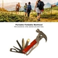 thumbnail image 3 of Pocket Size Multitool, Multitool Hammer Knife Bottle Opener Wrench Metal Wood  For Camping, 3 of 8