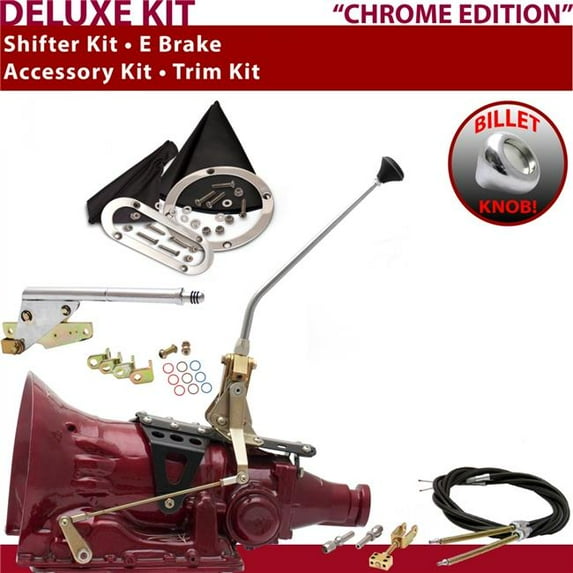 American Shifter 2004R Shifter Kit Chrome 12 in. E Brake Cable Trim Kit for F1672