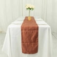 thumbnail image 5 of BalsaCircle 12" x 108" Terracotta Crinkled Accordion Taffeta Table Runner Party Events Linens, 5 of 8