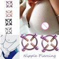 thumbnail image 3 of Trayknick 1 Pce Bouclier de Mamelon Rond Faux Non Percé Bijou Sexy pour Seins Cadeau Noir, 3 of 13