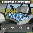thumbnail image 3 of Whosucclay Blue Cow Print Golf Cart Seat Blanket, Anti-Scratch 4 Storage Pockets Golf Cart Seat Protector for More 2 Person Seats Wear-Resistant Cover, 52.36"x 32.28", 3 of 7