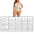 thumbnail image 4 of Ropa interior de encaje sexy para mujer Deep V Mini Cuerpo Ropa de dormir Regalo, Blanco, 4XL Inevent XX000057-10, 4 of 7