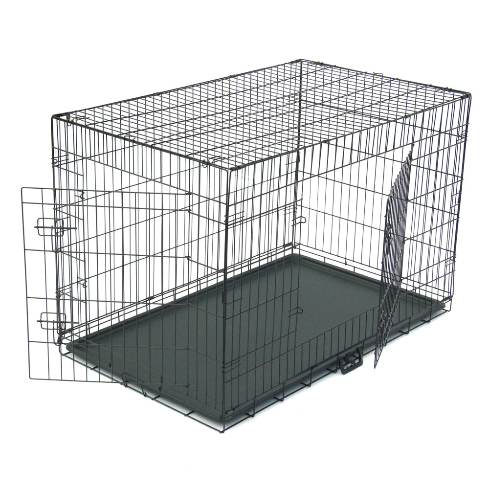 Cimiva 20Dog Crates Folding Metal For Medium-Large Dogs; Single Door & Double Door Dog Kennel 19.6912.0113.98 Black 