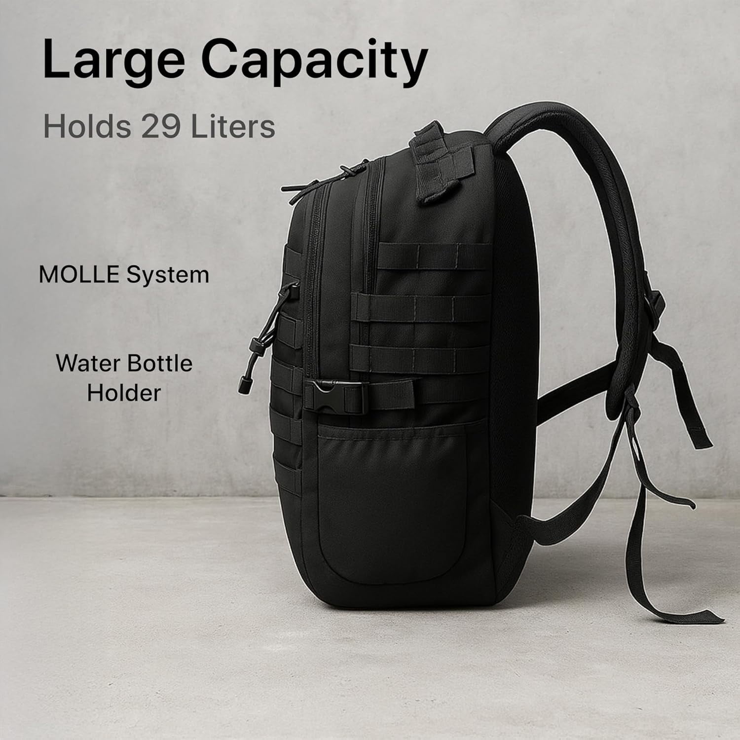 WESTEND 29L Hiking Backpack for Men – Backpack with MOLLE System, Heavy Duty Bug Out Bag for Outdoor Activity