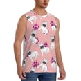 thumbnail image 2 of Haiem Men's Bulldog Print Tank Tops Summer Sleeveless Cut Off Workout T-Shirts Fitness Vest Athletic Undershirts-XX-Large, 2 of 8