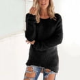 thumbnail image 2 of Women's Casual V-Neck Long Sleeves Loose Fit Fuzzy Knit Pullover Sweater Tops, 2 of 10