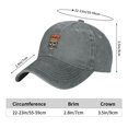 thumbnail image 6 of XMXT Cotton Baseball Cap, Cartoon King Skull Print Mens Baseball Hats, Gray, 6 of 9