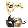 thumbnail image 1 of Pareja par Mardi Gras Masquerade Mask Set Party Costume Accessories, Vintage Masquerade Masks Adepaton BST3009924-1, 1 of 5