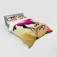 thumbnail image 3 of Ambesonne Abstract Bedding Set 3 Pcs, Geometric Horse Animal, Twin XL, Cream Pink Purple, 3 of 3