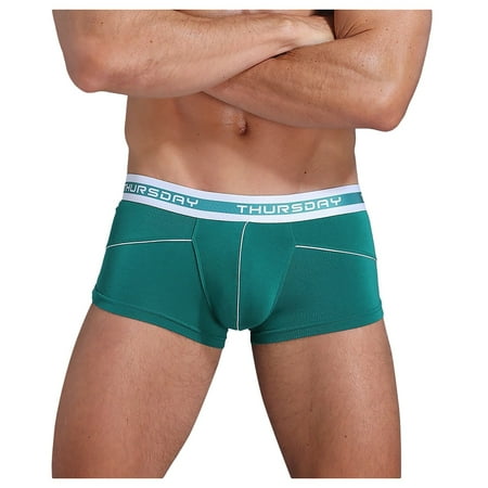 

Qcmgmg Men s Moisture-Wicking Underwear Stretch Solid Color Boxer Briefs L