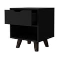 thumbnail image 4 of 1 - Drawer Shelf Nightstand in Black / Bedroom Use / Keep Bedside Neat, 4 of 4