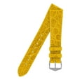 thumbnail image 4 of HIRSCH Crocograin Calf Leather Watch Strap - Yellow Band / Gold Buckle - M - 14mm, 4 of 9