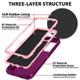 thumbnail image 7 of RegSun for Galaxy S21 Ultra Case,Shockproof 3-Layer Full Body Protection [Without Screen Protector] Rugged Heavy Duty High Impact Hard Cover Case for Samsung Galaxy S21 Ultra,Purple/Pink, 7 of 7