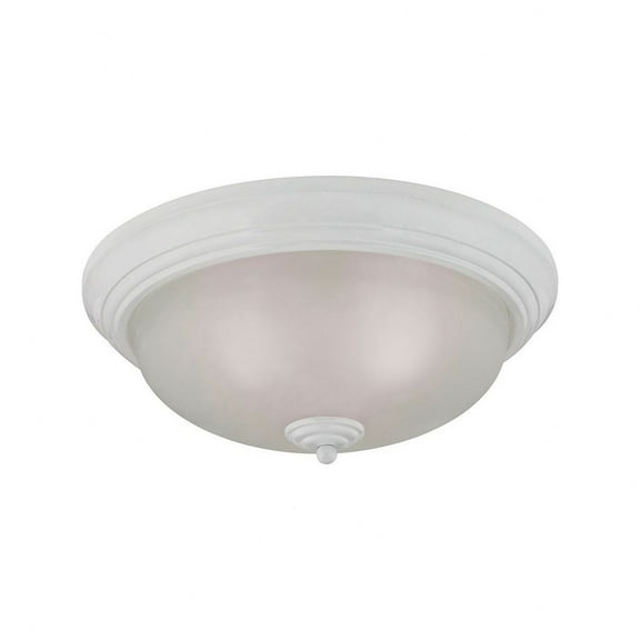 Cornerstone-Huntington - Three Light Flush Mount  White Finish with