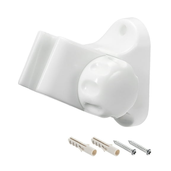 Uxcell 72x50x80mm White Adjustable ABS Wall Mount Handheld Shower Head Holder