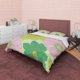 thumbnail image 5 of Ropa de cama Boho Colorido Funda Nórdica Juego de Dormitorio Bohemio, Verde Rosa Floral Edredón, 5 of 6