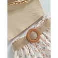 thumbnail image 6 of Bagilaanoe 2Pcs Toddler Baby Girls Skirt Set One Shoulder Ribbed Tank Tops + Ruffle Floral Skirt with Belt 18M 24M 3T 4T 5T 6T Kids Casual Outfits, 6 of 8