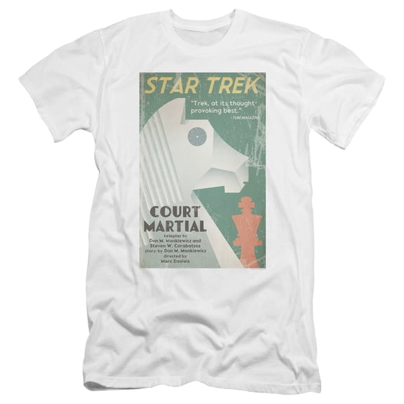 Star Trek Tos Episode 20 Premium Canvas Adult Slim Fit 30/1 T-Shirt White