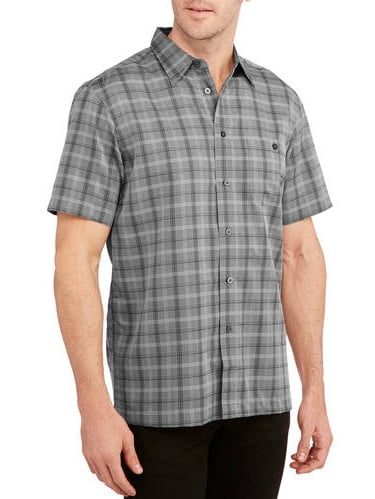 Big Men's Short Sleeve Microfiber Shirt - Walmart.com