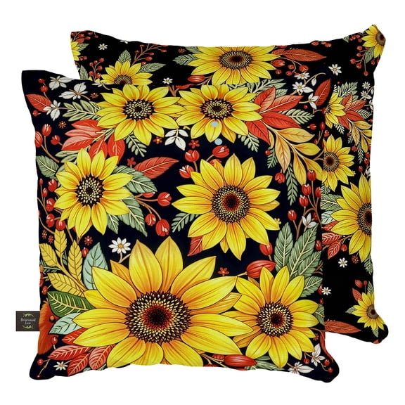 Briarwood Lane Fall Indoor/Outdoor Pillow 17x17 Autumn Sunflowers Welcome