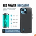 thumbnail image 6 of Battery Case for iPhone 12 & iPhone 12 Pro with Kickstand，5000mAh Portable Power Bank with Battery Level Display，Rechargeable Charging Cover, 6 of 7