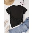 thumbnail image 2 of Butterfly Print Crew Neck T-Shirt, Casual Short Sleeve Top For Spring & Summer, Women's Clothing, 2 of 6