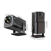 HY320 4K Android 11 Smart Projector,Portable WiFi 6 Bluetooth 5.0 with Auto Keystone Correction,180°Rotatable Home Theater, Outdoor,Gaming
