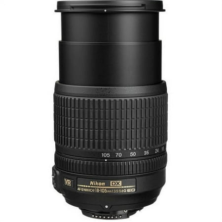 Nikon Zoom-Nikkor - Zoom lens - 18 mm - 105 mm - f/3.5-5.6 G ED AF-S DX VR - Nikon F - for Nikon D200, D2Xs, D3, D300, D3000, D3s, D3X, D40, D5000, D60, D70, D700, D7100, D80, D90