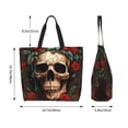 thumbnail image 5 of ZICANCN Human Skull Crown Surrounded Tote Bag, Grocery Bags Reusable Shopping Bags with Handles Durable Foldable Washable for Women Men, 5 of 8