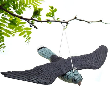 Scarecrow Plan - Moaere Bird Repellent Fake Flying Hawk Decoy Hanging Lifelike Predator Scarecrow Diverter