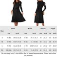 thumbnail image 2 of Vestido de corte A con vuelo para mujer con cinturón Vestido informal elegante para ir al trabajo Ygjytge Negro T XL para Mujer, 2 of 8