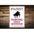 thumbnail image 1 of Pianist Parking Novelty Decor, Metal Wall Sign - 10x14 Inches, 1 of 4