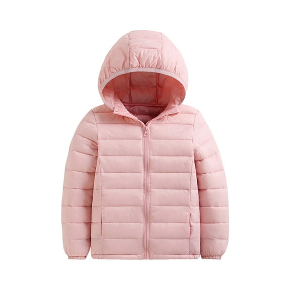 REDARER Kids Hooded Puffer Coat, Solid Color Winter Jacket for Boys Girls, Windproof Warm Outwear for Toddler,Size:2-3 Years