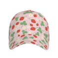 thumbnail image 2 of Naloa Original Classic Low Profile Hat Men Women Baseball Cap Dad Hat Adjustable Unconstructed Strawberry And Flowers Print Cap, 2 of 9
