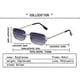 thumbnail image 2 of Wekity Vintage Rimless Rectangular Sunglasses Tinted Glass Gold Metal Frameless Glasses Sunglasses For Women Men. Eyewear., 2 of 3