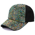 thumbnail image 1 of WEIYLL Casquettes de Baseball pour Femmes Mode Strass Activités d'Été Vert Visière Décontractée Taille Unique, 1 of 3