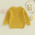 thumbnail image 3 of Okbabeha Baby Girl Floral Sweater Toddler Sweaters Long Sleeve Knit Sweater Crewneck Sweatshirt Newborn Infant Fall, 3 of 7