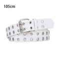 thumbnail image 1 of Langgg Ceinture Punk Boucle All Trend All Match pour Jeans Femmes Ceinture Intemporelle Résistante à l'Usure Blanc 105cm 2Set, 1 of 6